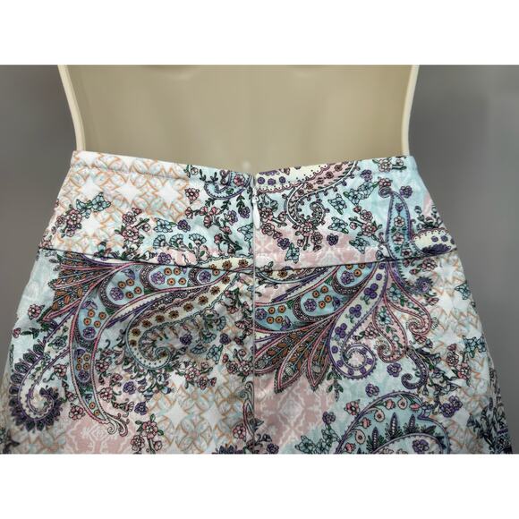 Talbots Women's Pastel Paisley Print Skirt - Size 10 - Picture 13 of 16